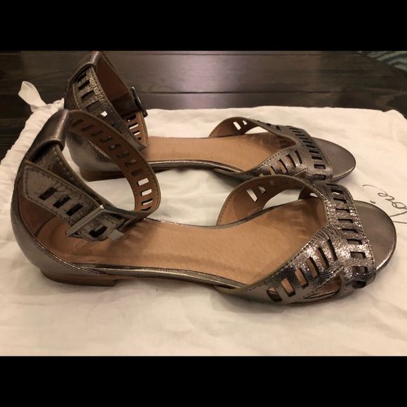 JOIE | Gunmetal Metallic Sandals - Picture 3 of 7